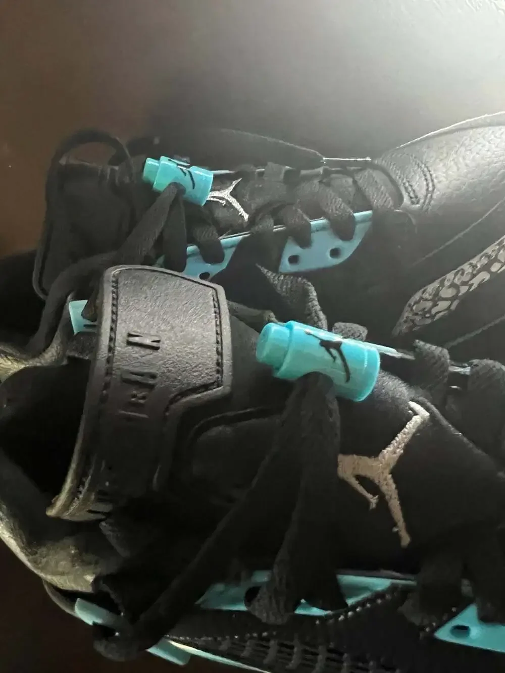Air Jordan Spizike Low GS Black Gamma Blue Wolf Grey Size 6Y boys